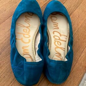 Sam Edelman teal ballet flats